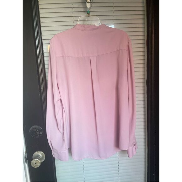 Nanette Lepore Sugar Plum Blouse Top Pleated Button down lace Detail M - Picture 11 of 12